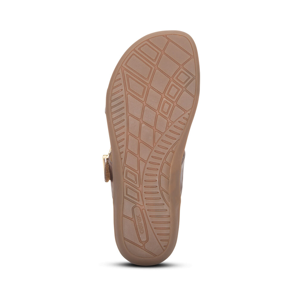 Aetrex Women's Mimi Water-Friendly Sandals - Bronze | USA CHBCX63